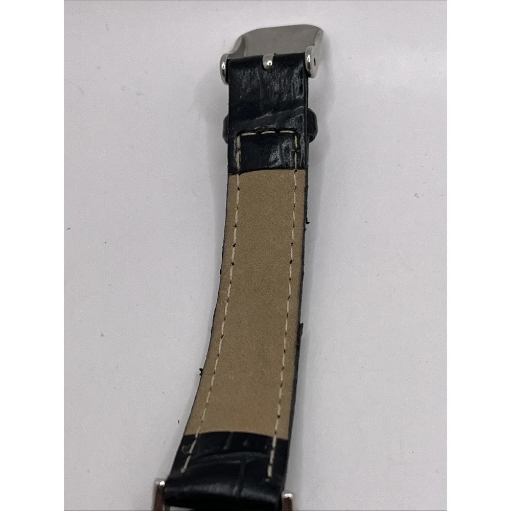 Avon Women's‎ Quartz Watch Rhinestone Bezel Black Band 30mm- New Battery